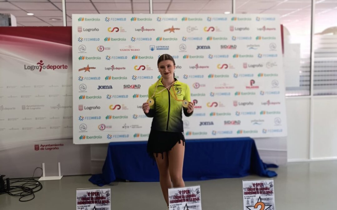 Shaila Martínez (Club Hielo Rioja) consigue doblete de oro en el Open Ciudad de Logroño