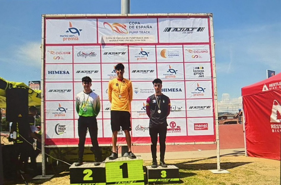El joven ciclista de Igea Álex Toledo Arnedo, representante de la Peña Ciclista Sendero de Arnedo, ha tenido un excelente comienzo en la Copa de España de Pump Track 2026.