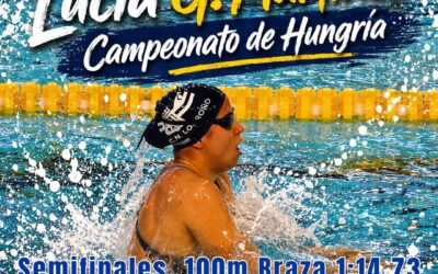 Oro en el 4×100 libre de Lucia Gregoria Martinez en el Gran Premio de Hungria